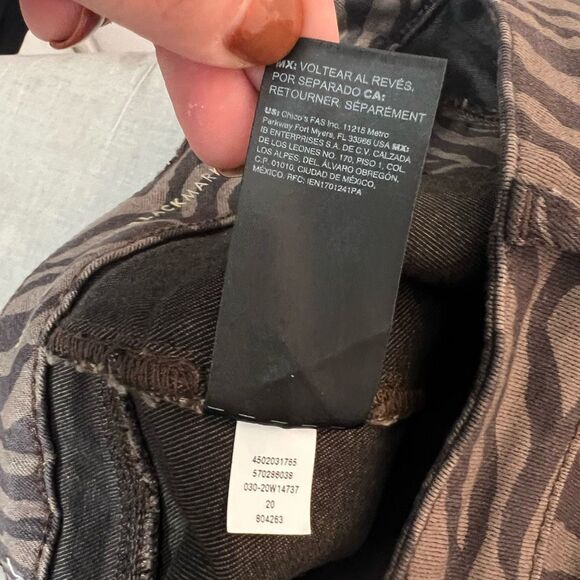 🔥🔥5 for $25🔥🔥 White House Black Market Animal Print Skinny Crop Pants Size 2 - Picture 12 of 13